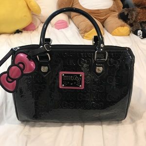 Loungefly Hello Kitty Black Embossed Tote Purse